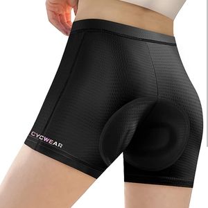 Black Cycling Shorts Underwear Padded Compression Shorts MTB Bicycle Women's 2XL